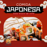 Post para instagram rodízio de comida japonesa chamativo vermelho